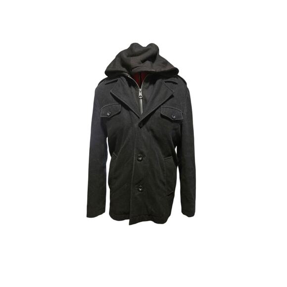 Buffalo David Bitton black button and zipper jacket, size medium - Picture 1 of 3